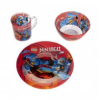 Дитячий скляний посуд Ніндзяго Дитячий набір посуду Ninjago ABC