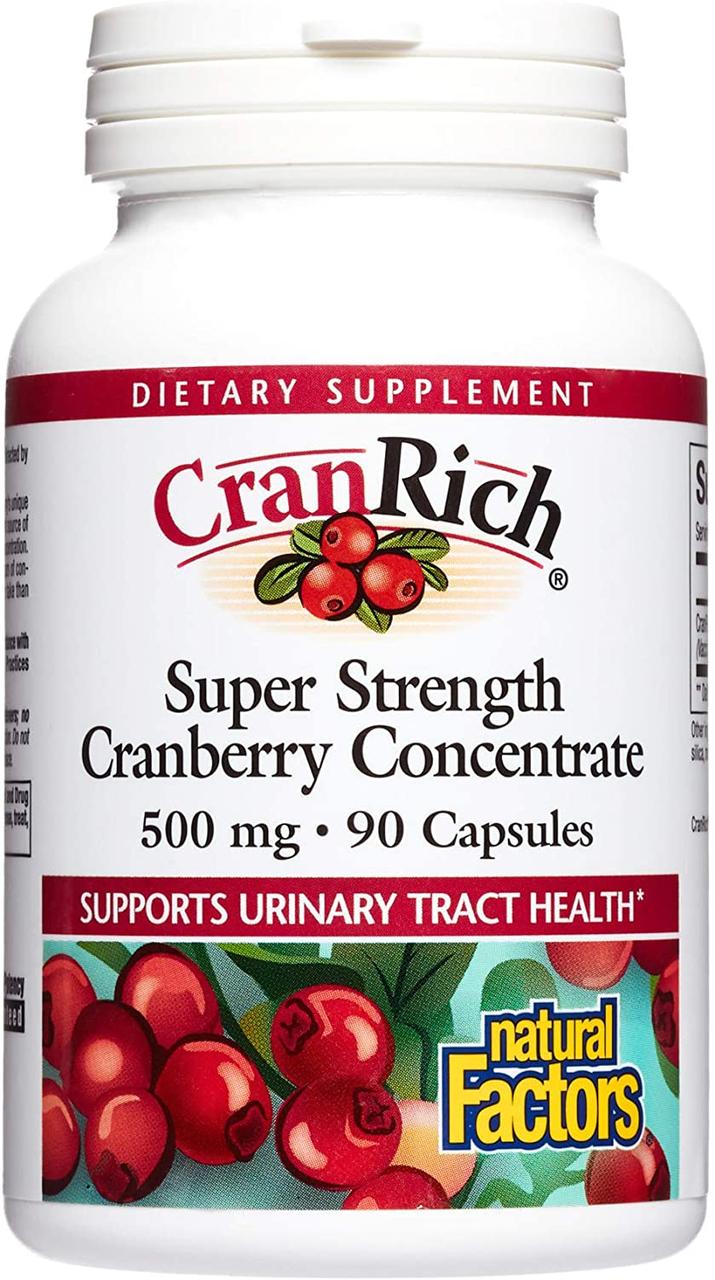Концентрат журавлини Natural Factors Cranberry Concentrate 500 mg 90 капсул, фото 1