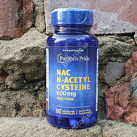 Відхаркуюче Puritan's Pride NAC N-Acetyl Cysteine 600 мг 60 капсул