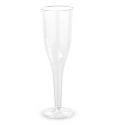 Келихи для шампанського, (5шт), матеріал - харчовий пластик (без запаху), 130 мл