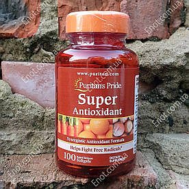 Антиоксидант Puritan's Pride Super Antioxidant Formula 100 гелевих капсул