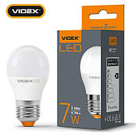 LED-лампа світлодіодна VIDEX G45e 7W E27 3000 K 220V