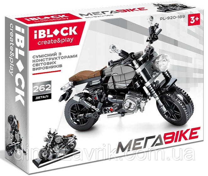 Конструктор iBlock PL-920-189 "Мега Bike на подставке" 262 детали