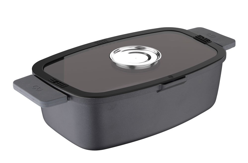 Гусятниця зі скляною кришкою 32х20х11 см Bergner Essence BGIC-2032