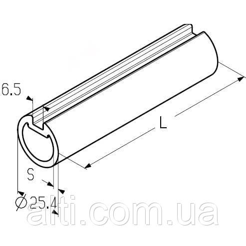 Вал полый (D=25,4мм) для гаражных и промышленных ворот ролет Alutech TSH-3000-2 - фото 6 - id-p1327703683