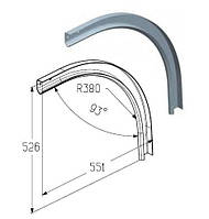 Дуга направляющая RE701H изгиб радиусный для роликов гаражных и промышленных ворот ролет Alutech