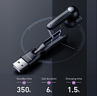 Новинка Автомобильный Bluetooth наушник Baseus с магнитной USB зарядкой, Гарнитура для телефона
