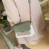 Жіноча класична сумка через плече крос-боді хакі зелена, фото 10