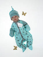 Человечек с шапочкой "Звездопад" для деток с рождения до года (56, 62, 68, 74 р). Мятный