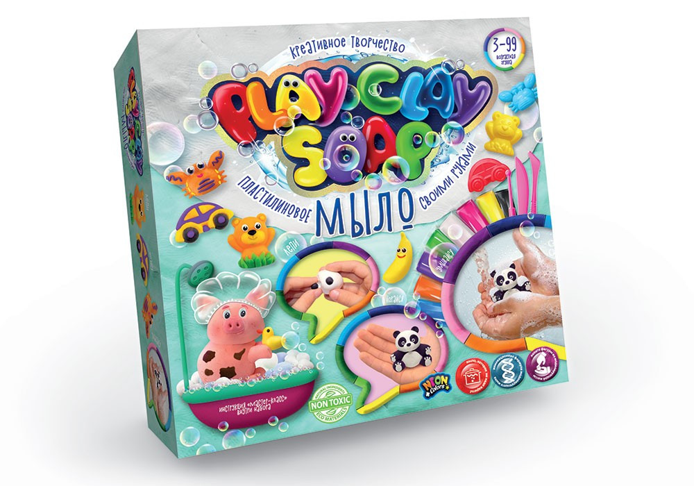 Набір для дитячої творчості "Пластилінове Мило 8цв "PLAY CLAY SOAP" PCS-01-01,02