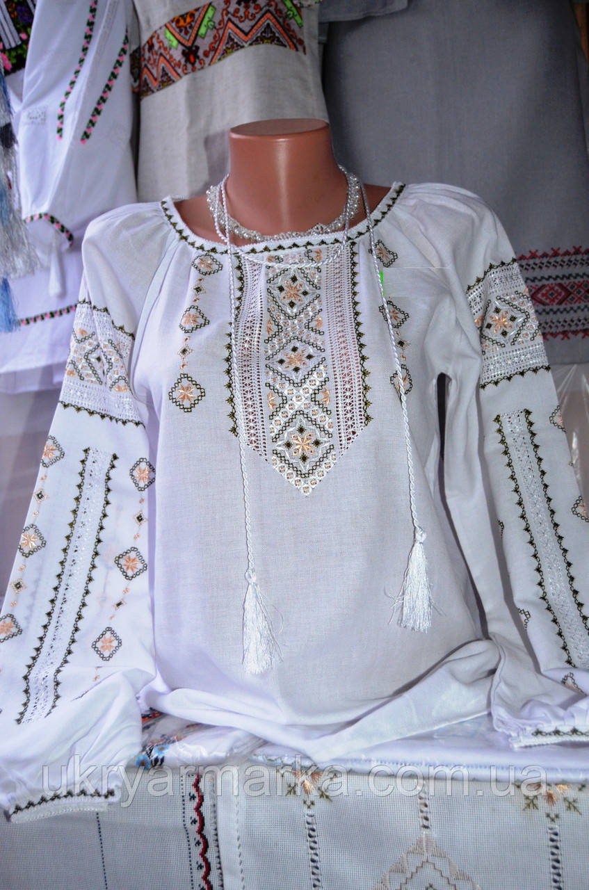 Блузка вишиванка "Оливка"