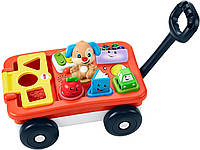 Обучающая тележка Fisher-Price Laugh & Learn Pull & Play Learning Wagon Игрушки для малышей (GLK15)