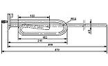 ТЕН 2500 Вт/220В для бойлера, фланець d48, латунь, гнутий, трубка терморегулятора 45 см, під анод М6, Thermowatt, фото 2