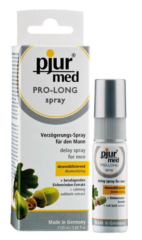 Продовжуючий спрей Pjur Med Prolong Spray 20 мл з натуральним екстрактом дубової кори та пантенолу