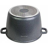 Каструля алюмінієва Kamille 6,2 л 24 х 16,5 см лита з антипригарним покриттям "Granite" з кришкою арт 4427, фото 2