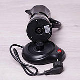 Кавоварка Kamille гейзерна електрична 300 мл (6 порцій) з алюмінію Чорна Kamille КМ-2600, фото 3