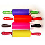 Скалка Міні силіконова 24 см жовта, фото 2