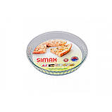 Форма скляна кругла d-28 см, h-4 см Simax Color 6556 SIM, фото 3