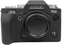 Защитный силиконовый чехол для фотоаппаратов FujiFilm X-T4 - черный