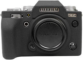 Захисний силіконовий чохол для фотоапаратів FujiFilm X-T4 - чорний