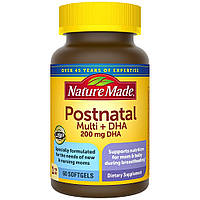 Nature Made Postnatal Multi+DHA 200 mg мультивитамины для кормящих мам 60 ЖК на 60 дней