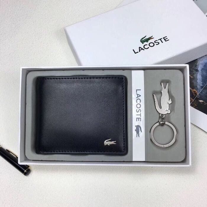 Чоловічий чорний портмоне Lacoste