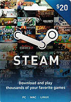 Карта оплаты Steam Wallet 20$ (USD)