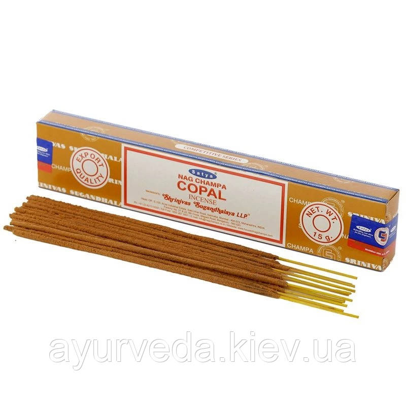 Пахощі олії Nag Champa Copal "Янтар", Satya, Індія