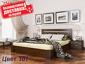 Кровать двуспальная деревянная с подъемным механизмом Селена Бук Щит
