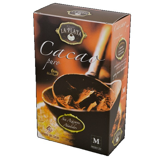 Какао La Plata Cacao Puro без глютену без цукру 250 г Іспанія (опт 3 шт)