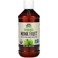 Жидкий подсластитель архат NOW Foods "Organic Monk Fruit" с нулевой калорийностью (237 мл)