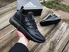 Чоловічі кросівки Adidas ZX 2K Boost чорні, фото 2