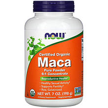 Мака органічна NOW Foods "Certified Organic Maca Pure Powder" чистий порошок (198 г)