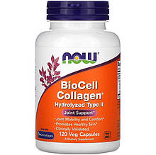 Колаген типу II NOW Foods "BioCell Collagen" гідролізований (120 капсул)