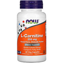 L-карнитин NOW Foods "L-Carnitine" 250 мг (60 капсул)