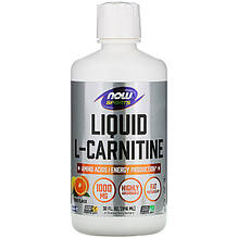 L-карнітин у рідкій формі NOW Foods "Sports L-Carnitine Liquid" цитрусовий смак, 1000 мг (946 мл)