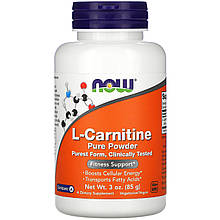 L-карнітин NOW Foods "L-Carnitine Pure Powder" чистий порошок (85 г)