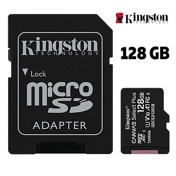 Kingston 128 GB MicroSD Class 10, Карта пам'яті Kingston microsdxc 128gb