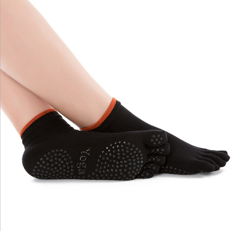 Шкарпетки для йоги П'ять пальців 34-38 Чорний, фото 1