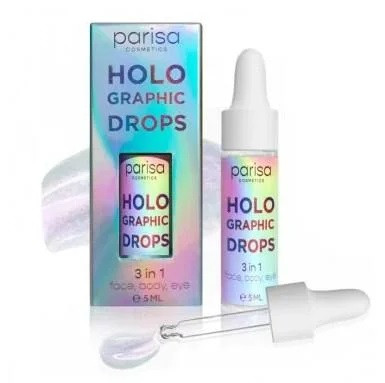 Голографічні краплі для обличчя та тіла Parisa Cosmetics Holographic Drops HD-01, 5 мл