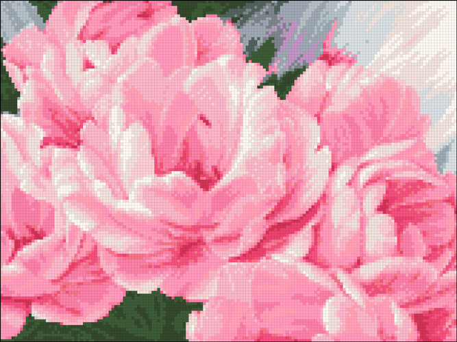 АМС-146. Рожеве диво. Алмазна мозаїка 30х40см, фото 1