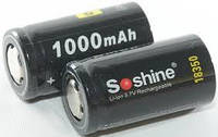 Аккумулятор Soshine 18350 1000мАh 3.7V 5A