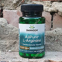 Л-Аргинин Swanson AjiPure L-Arginine 500 мг 60 вегетарианских капсул