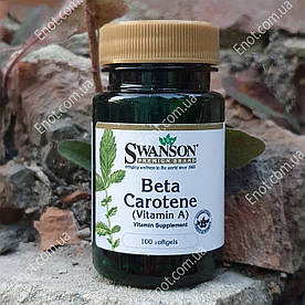 Вітамін А Swanson Beta Carotene 7500 mg (Vitamin A 25.000 IU) 100 гелевих капсул