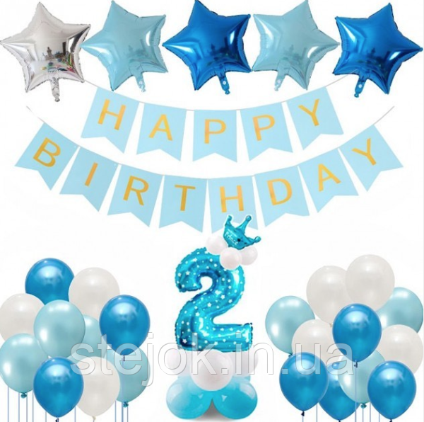 Фольговані кульки букви HAPPY B-DAY золоті 147*37 см