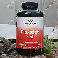 Льняное масло Swanson Flaxseed Oil 1 г 200 гелевых капсул