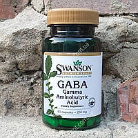 ГАБА Swanson GABA 250 мг 60 капсул (ГАМК, Гамма Аминомасляная кислота)