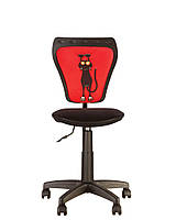 Кресло детское Ministyle GTS black крестовина PL55 ткань Fantasy Cat & Mouse Grey (Новый Стиль ТМ) тканина Fantasy Cat & Mouse Cat Red