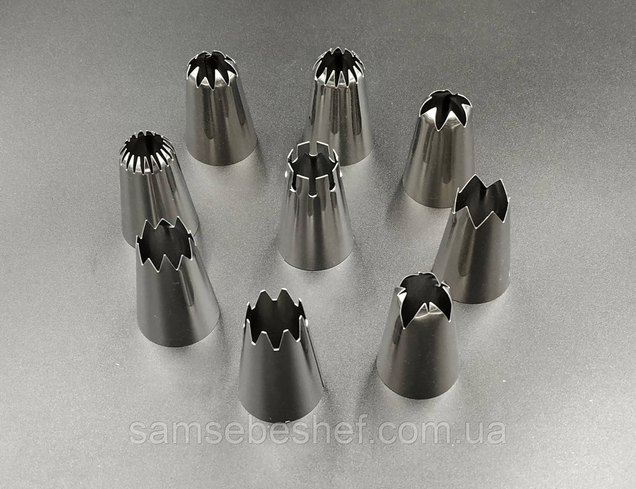 Набір великих кондитерських насадок Зірки для капкейків, фото 1