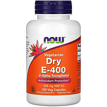 Вітамін Е, NOW Foods "Vegetarian Dry E-400" (100 капсул)